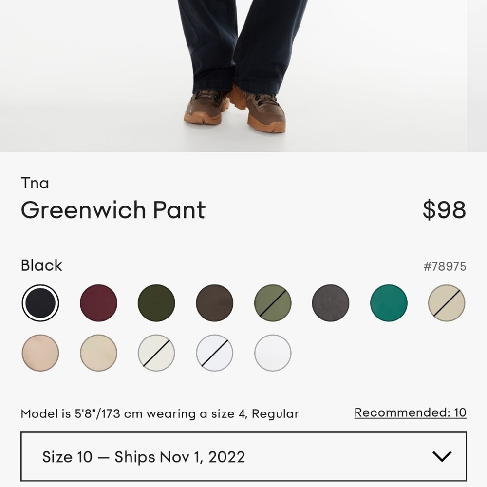 TNA BLACK GREENWICH CARPENTER PANT